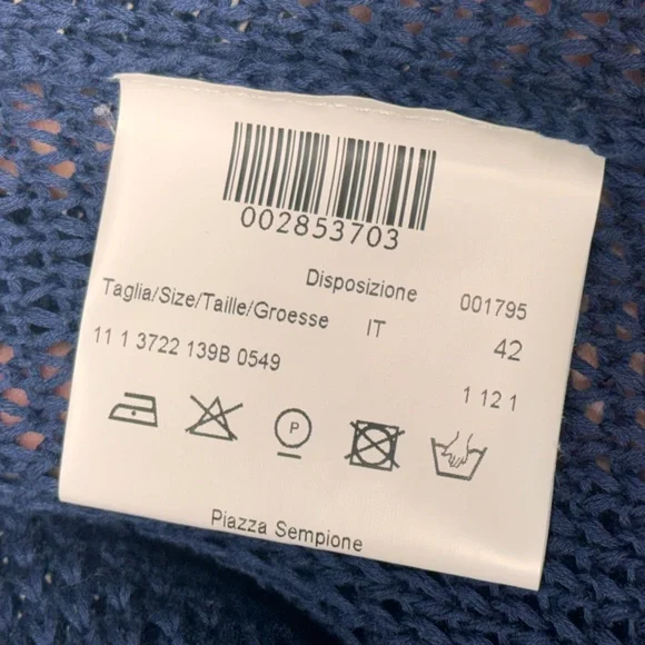 Piazza Sempione SpA Blue Knit Cardigan - Picture 12 of 13